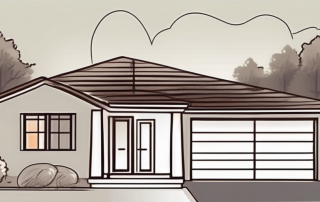 A house with a sold sign in front