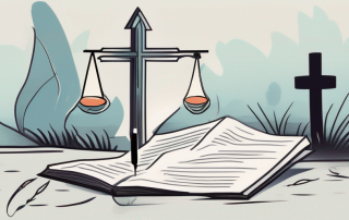 A life insurance policy document next to a serene graveyard