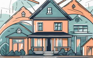 A house with various insurance protection shields hovering over it