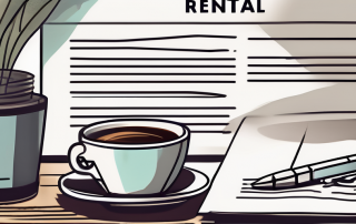 A filled-out rental application form on a desk