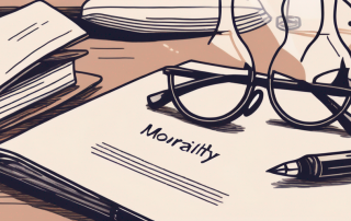 A life insurance policy on a desk