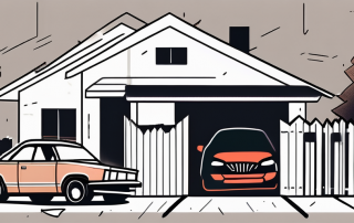 A residential property with a fallen tree