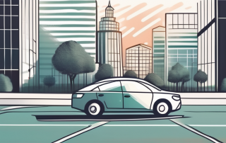 A car with a protective shield symbolizing comprehensive insurance