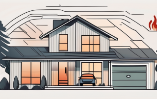 A cozy family home with visible elements of protection like a security system