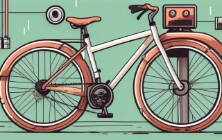 A bicycle securely locked with a heavy-duty lock