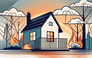 A house being protected from various natural elements such as fire