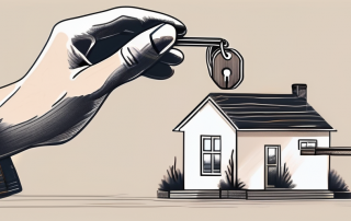 A house key being handed over