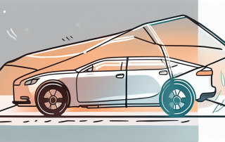 A car being protected by a transparent shield