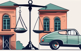 A scale balancing a house and a car
