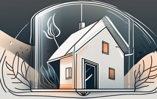 A house being protected by a transparent shield