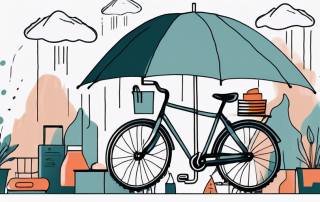 A home filled with various household items and a bicycle