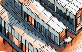 A sturdy building standing firm amidst elements like wind