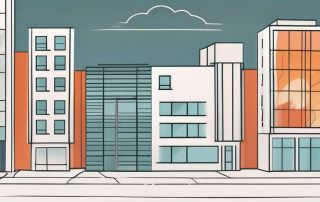 A residential building standing strong amidst elemental forces like wind