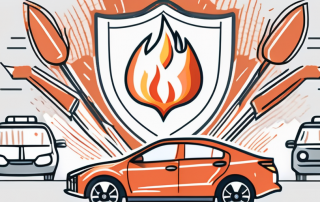 A car with visible protective shield symbolizing the comprehensive coverage