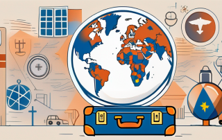 A suitcase adorned with medical symbols