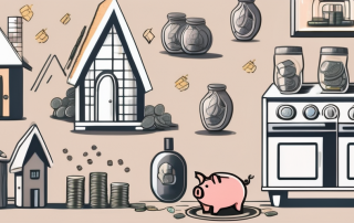 A house with various valuable items inside like furniture