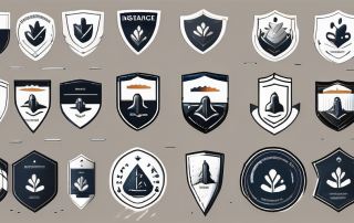 Various insurance protection shields symbolizing different types of liability insurances available in germany