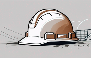 A broken safety helmet next to a life insurance policy