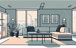 A rental apartment interior showcasing various valuable items like furniture