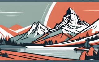 A swiss landscape with iconic landmarks like the matterhorn