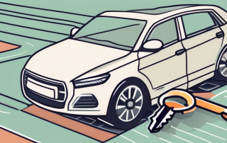 A car key next to an insurance policy