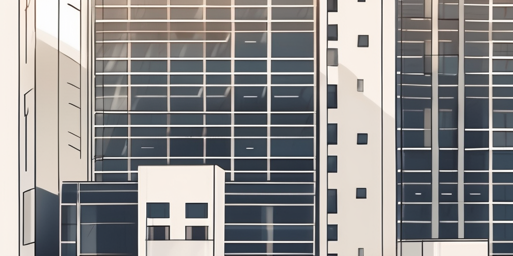 A residential building with a protective shield symbol hovering over it