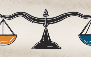 Two symbolic representations - one for accident insurance (unfallversicherung) and one for occupational disability insurance (berufsunfähigkeitsversicherung) on a balance scale