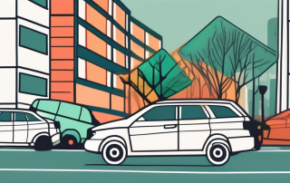 A car with a protective shield symbolizing insurance