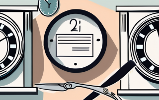 A signed rental agreement being cut by a pair of scissors