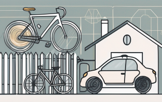 A safety net under various symbols representing common household items like a car