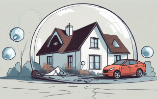 A german-style house surrounded by a protective bubble