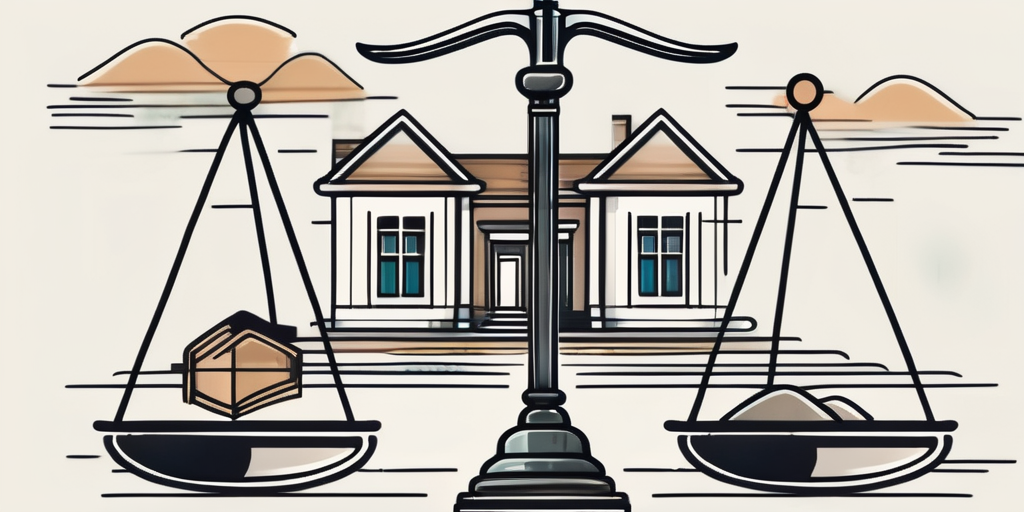 A balanced scale on top of a document