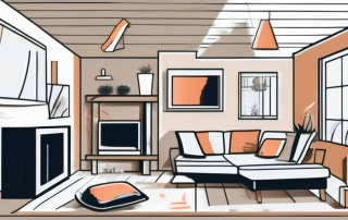 A house with various valuable items inside like a tv