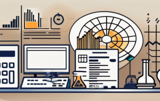 Various elements associated with operating cost accounting such as a calculator