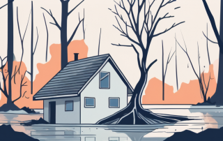 A home with various potential hazards like a broken step