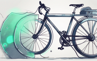 A bicycle securely locked with a sturdy lock