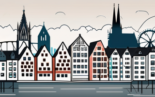 A symbolic brake pad against a background of nürnberg's cityscape