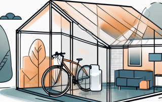 A house and personal belongings like a bicycle