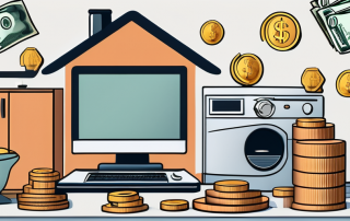 A house with various household items like furniture