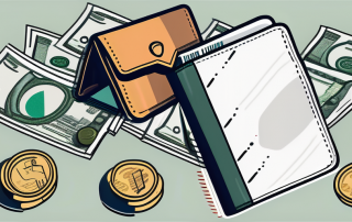 A wallet with coins and bills coming out of it