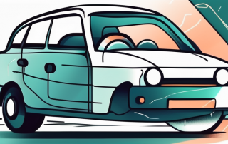 A car with a protective shield surrounding it