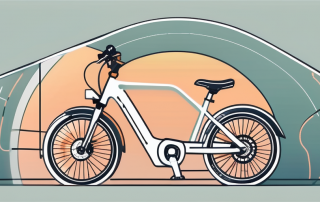 An e-bike with a protective shield around it