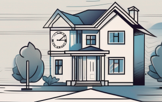 A house with a contract and a pen on the side