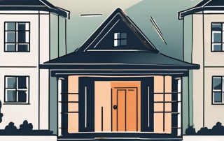 A house with a safety shield around it