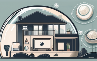 A house with various household items like furniture