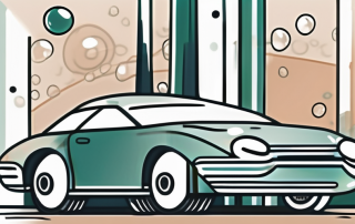 A car with a protective bubble around it