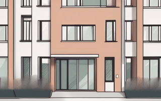 A residential building with a sign indicating it's under new ownership