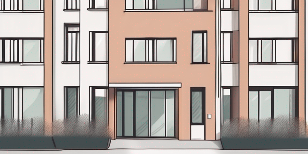 A residential building with a sign indicating it's under new ownership