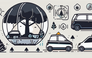A car surrounded by various symbols representing different types of coverage such as a fire