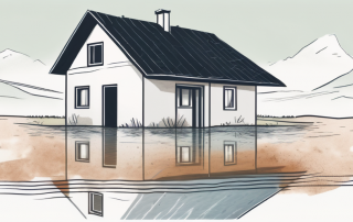 A house with its foundations visible